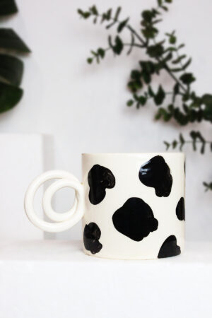 Dalmaçya Desenli El Yapımı Seramik Kupa