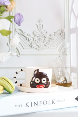 Özel Emoji Figürlü El Yapımı Seramik Mug