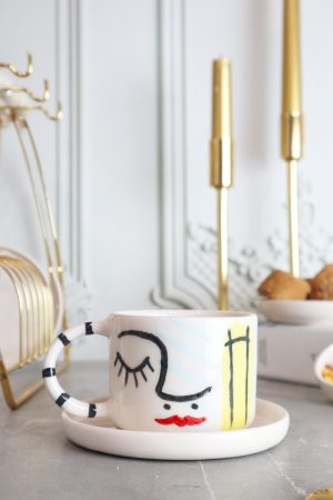 Huylu El Yapımı Seramik Mug