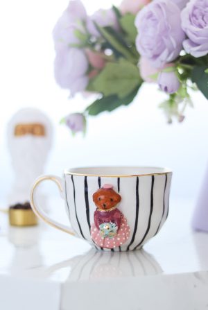 Teddy Girl El yapımı Seramik Kupa 300ml
